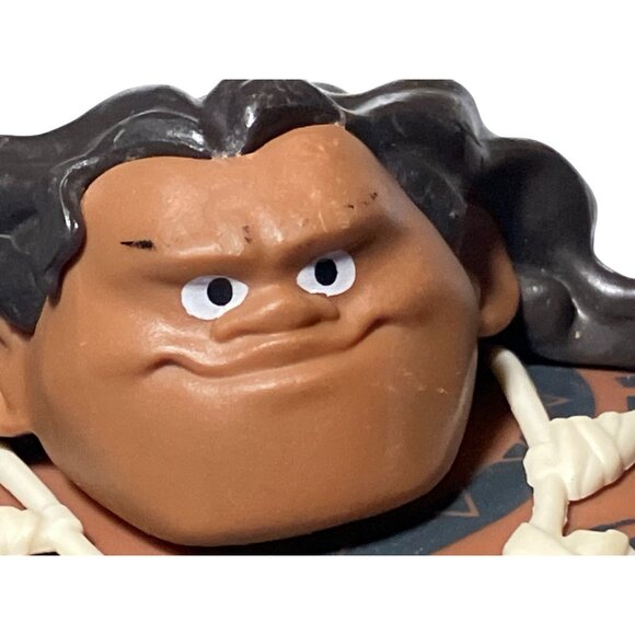 Disney Moana Maui Action Figure 3.75" Collectible Toy With Tattoo Details & Leaf - Picture 7 of 7
